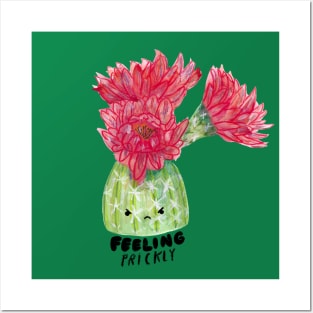 “Feeling Prickly” - Grouchy Cactus Posters and Art